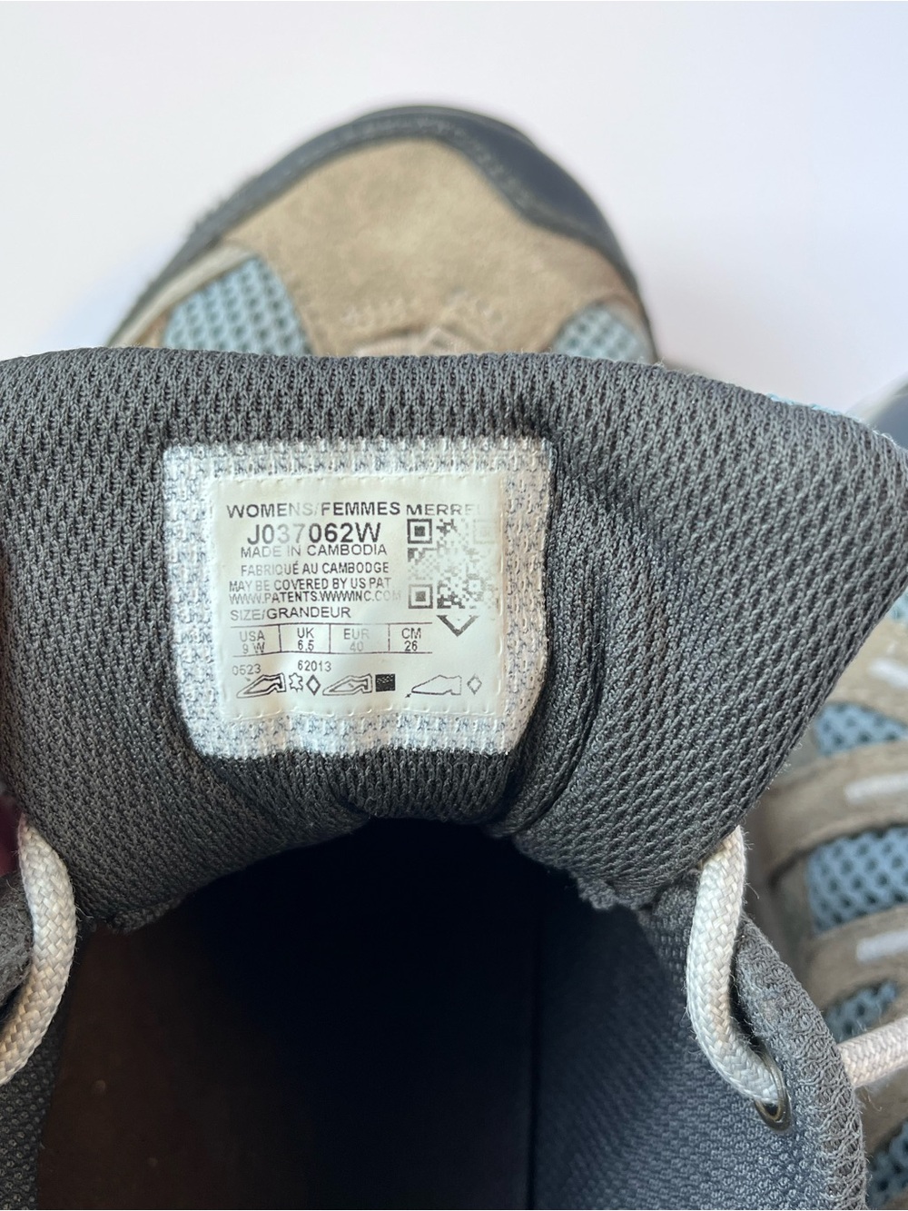 MERRELL Alverstone 2 Waterproof Hiking Trail Shoe Blue Gray Taupe Women 9 Wide - Picture 8 of 9
